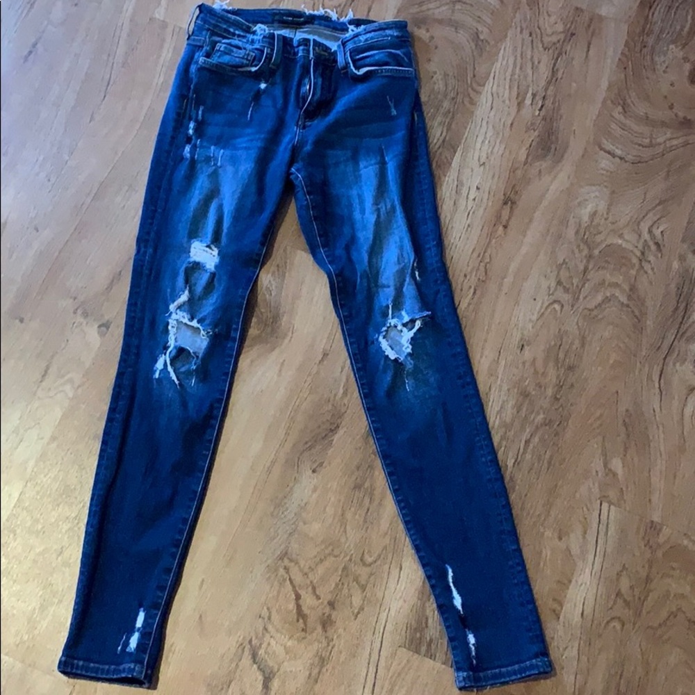 Flying Monkey-dark Denim distressed jeans